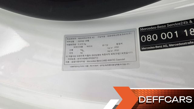 Mercedes E-CLASS E450 4MATIC Cabriolet купить на сайте DeffCars
